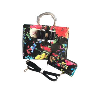 Floral Satchel Handbag Hover Image